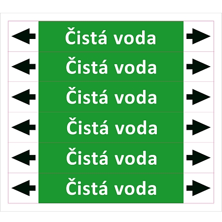 Značení potrubí ISO 20560, čistá voda